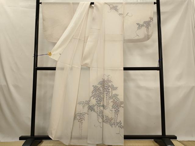 平和屋着物*夏物 訪問着 中国三大刺繍 汕頭刺繍 スワトウ刺繍 相良刺繍 総刺繍 絽 藤花房 正絹 逸品 AABK3028st