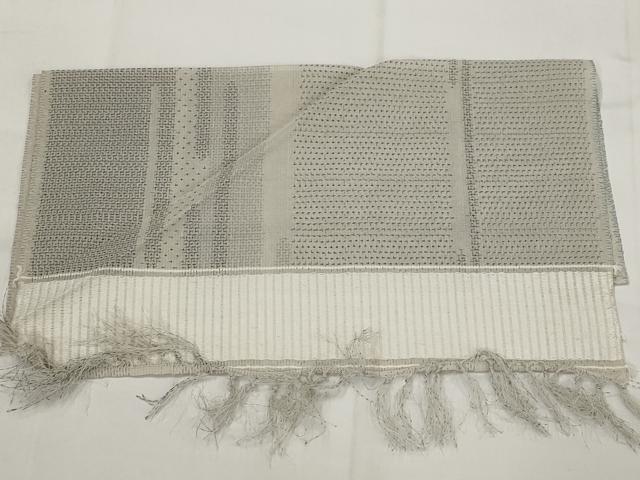 平和屋着物*夏物 紗紬 100亀甲 エ霞間道 反端付き 正絹 逸品 AABK3032st