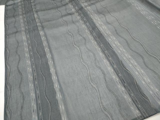 平和屋着物*夏物 紗紬 間道 正絹 逸品 AABK3033st