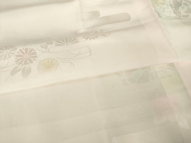 平和屋着物●振袖用長襦袢 袷 舞花地紋 暈し染め 正絹 逸品 AABK3044ck