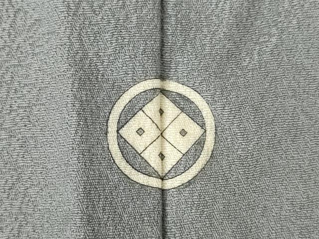 平和屋着物●上質な色無地 舞花地紋 素鼠色 正絹 逸品 AABK3051ck
