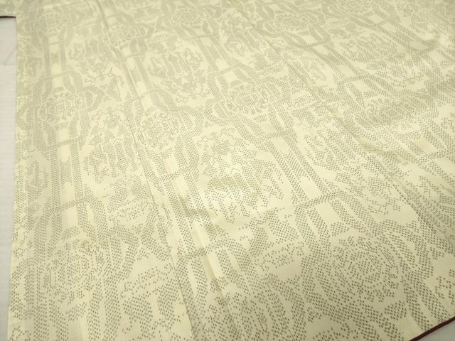 平和屋着物●上質な紬 飾花文 正絹 逸品 AABK3054ck