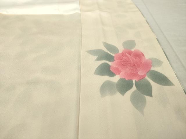 平和屋着物●訪問着 刺繍 薔薇 バラ 正絹 逸品 AABK3065ck