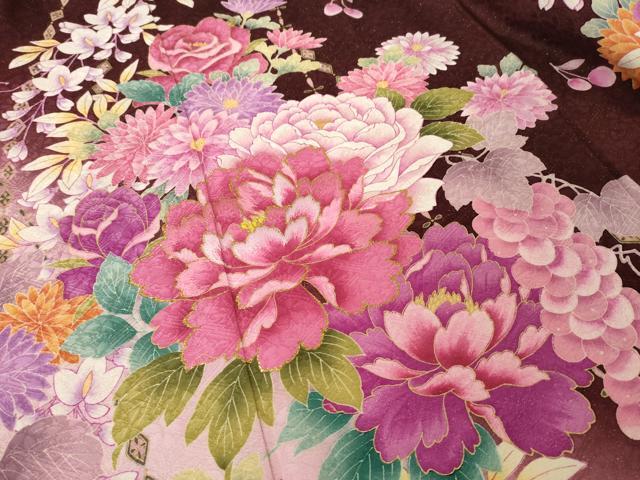 平和屋着物●押切もえ MOE OSHIKIRI 振袖 刺繍 舞花 暈し染め 金糸 金彩 金通し地 正絹 逸品 AABK3069ck
