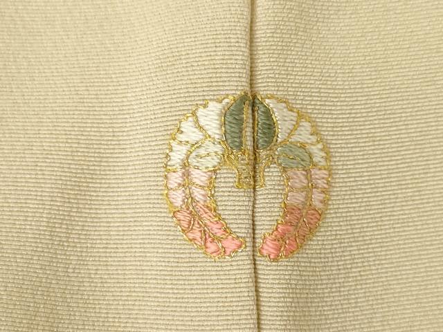 平和屋着物●訪問着 刺繍 枝花文 暈し染め ロング丈 正絹 逸品 AABK3070ck
