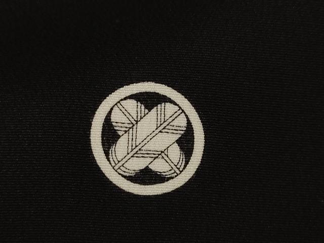 平和屋着物●創業460年・千總 黒留袖 駒刺繍 貝桶花文 金彩 正絹 逸品 AABK3075ck