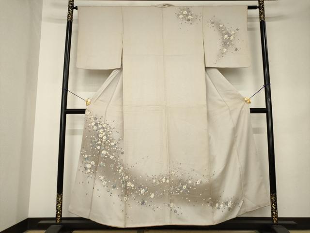 平和屋着物●訪問着 桜楓文 暈し染め 正絹 逸品 AABK3080ck