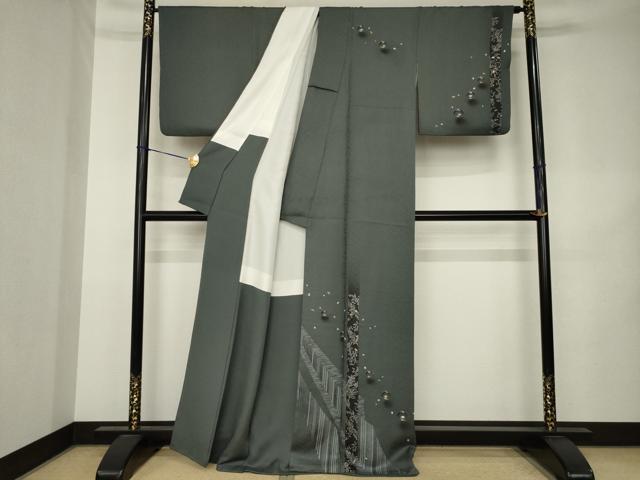 平和屋着物●雲龍 訪問着 舞桜 雫 金彩 正絹 逸品 AABK3088ck