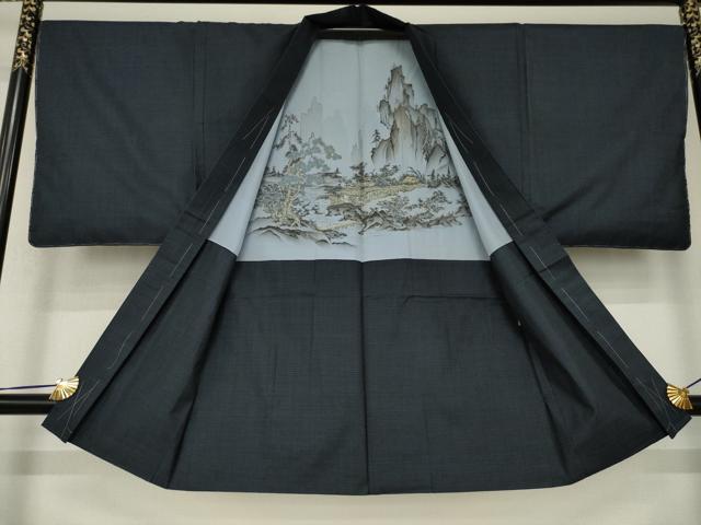平和屋着物●男性 本場大島紬 アンサンブル 100亀甲 総詰め 正絹 逸品 未使用 AABK3092ck