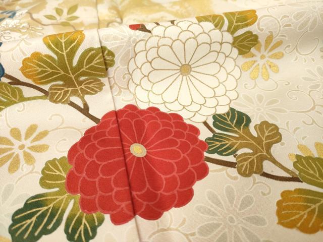 平和屋着物●訪問着 枝花文 金彩 正絹 逸品 AABK3109ck