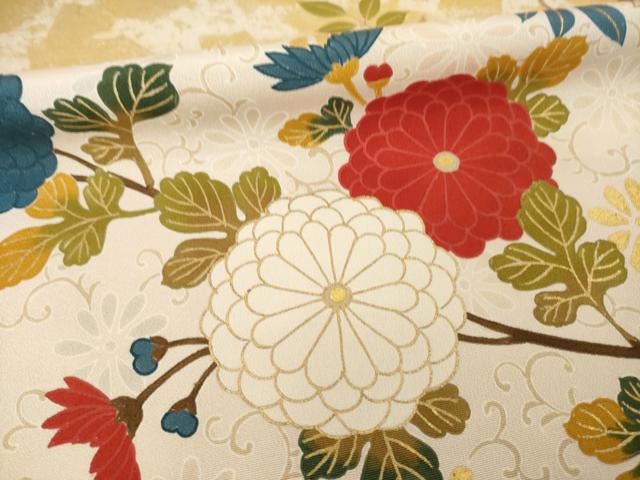 平和屋着物●訪問着 枝花文 金彩 正絹 逸品 AABK3109ck