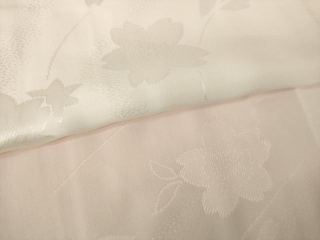 平和屋着物●振袖用長襦袢 無双仕立て 舞桜地紋 暈し染め 京都きもの友禅扱い 正絹 逸品 未使用 AABK3111ck