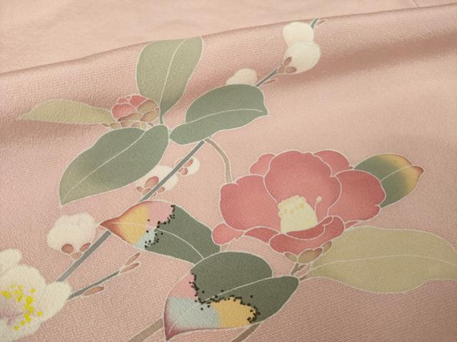 平和屋着物●訪問着 友禅 作家物 枝花文 正絹 逸品 AABK3116ck