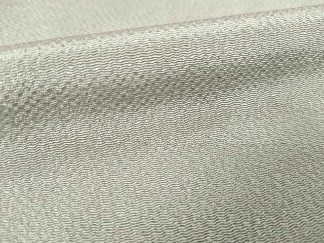 平和屋着物●上質な色無地 鼠色 鬼しぼ縮緬 正絹 逸品 AABK3120ck