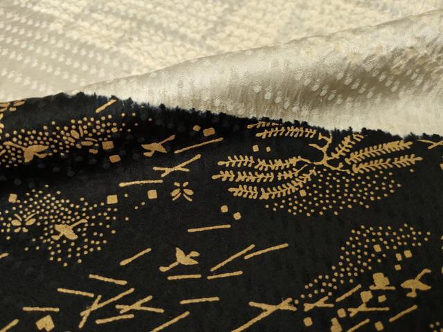 平和屋着物●訪問着 絞り 草花文 金彩 正絹 逸品 AABK3124ck