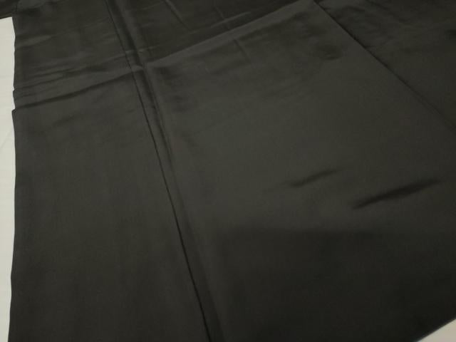 平和屋着物●男性 黒紋付 正絹 逸品 AABK3126ck