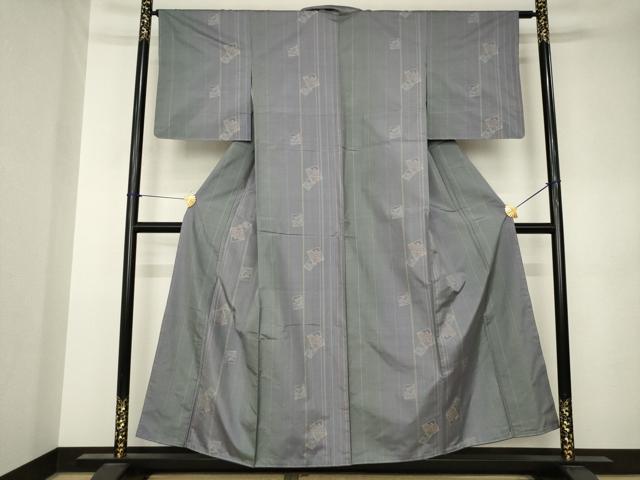 平和屋着物●本場大島紬 色紙重ね花文 やまと誂製 正絹 逸品 AABK3127ck