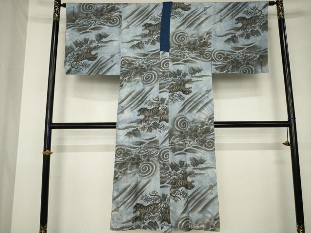 平和屋着物●男性 本場大島紬 アンサンブル 長襦袢(無双仕立て)セット 100亀甲 総詰め 正絹 逸品 AABK3128ck
