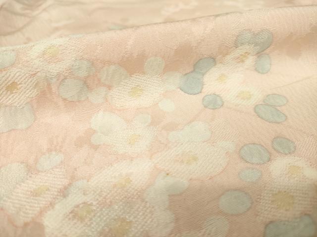 平和屋着物●上質な小紋 草花文 地紋起こし 正絹 逸品 AABK3142ck