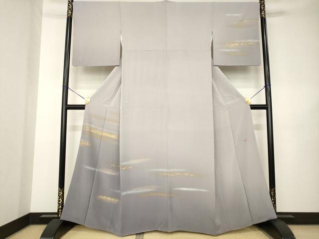 平和屋着物●人間国宝 福田喜重 刺繍 訪問着 箔散らし文様 暈し染め 金彩 ゑり善扱い 正絹 逸品 AABK3145ck