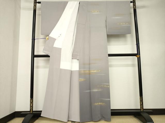 平和屋着物●人間国宝 福田喜重 刺繍 訪問着 箔散らし文様 暈し染め 金彩 ゑり善扱い 正絹 逸品 AABK3145ck