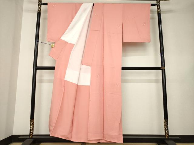 平和屋着物●上質な小紋 花丸文 正絹 逸品 未使用 AABK3152ck