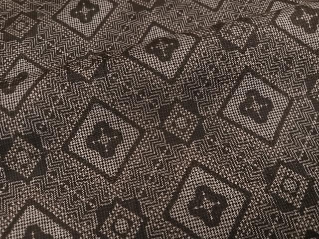 平和屋着物●本場大島紬 龍郷絣 正絹 逸品 AABK3162ph