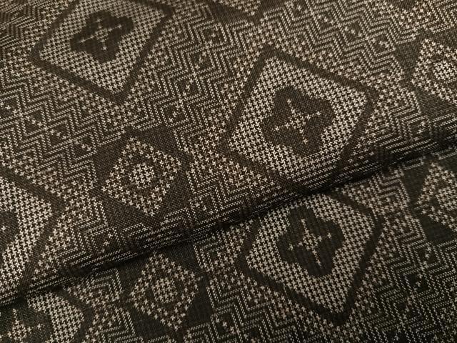 平和屋着物●本場大島紬 龍郷絣 正絹 逸品 AABK3162ph