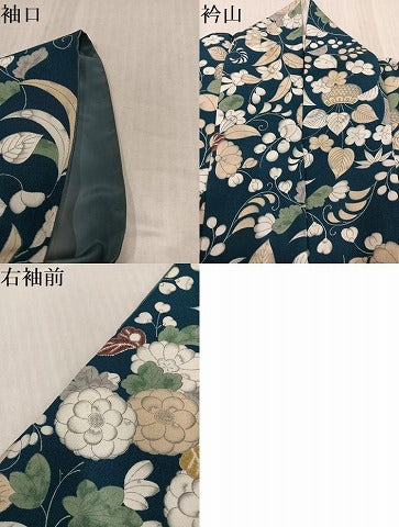 平和屋着物●洗える最高級着物 <英>はなぶさ謹製 小紋 辻が花 鳥 洗える着物 AABK3166ph