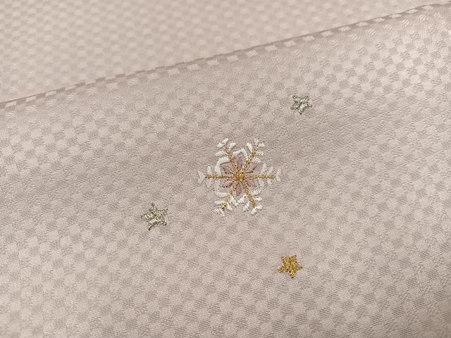平和屋着物●上質な小紋 総刺繍 舞花文 金糸 正絹 逸品 AABK3168ph