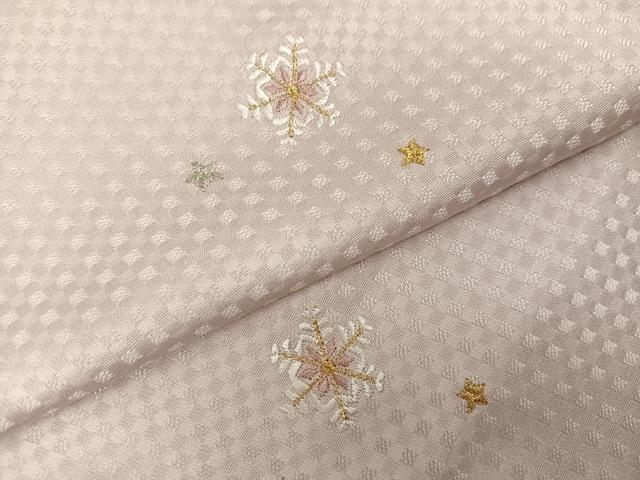 平和屋着物●上質な小紋 総刺繍 舞花文 金糸 正絹 逸品 AABK3168ph