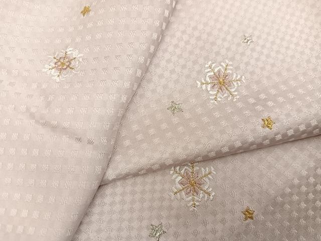 平和屋着物●上質な小紋 総刺繍 舞花文 金糸 正絹 逸品 AABK3168ph