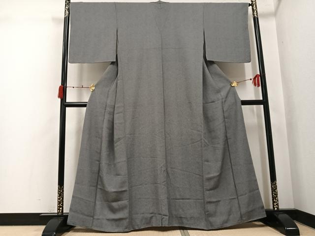 平和屋着物●江戸小紋 鮫小紋柄 黒地 さが美扱い 正絹 逸品 未使用 AABK3172ph