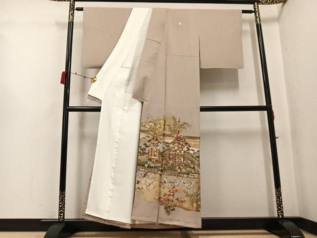平和屋着物●豪華色留袖 総刺繍 中国三大刺繍 汕頭刺繍 スワトウ刺繍 祇園祭 金糸 正絹 逸品 AABK3179ph