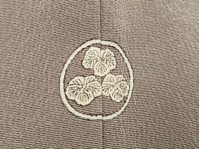 平和屋着物●上質な色無地 茶鼠色 正絹 逸品 AABK3185ph