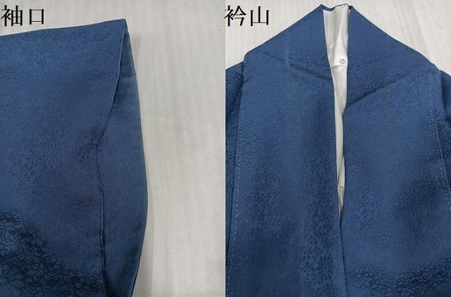 平和屋着物●上質な色無地 花地紋 紅掛空色 正絹 逸品 AABK3188ph