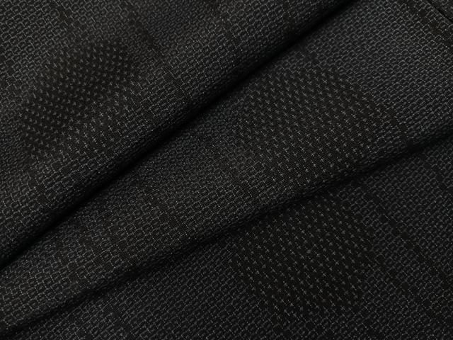 平和屋着物●本塩沢 110亀甲 亀甲文 正絹 逸品 未使用 AABK3189ph