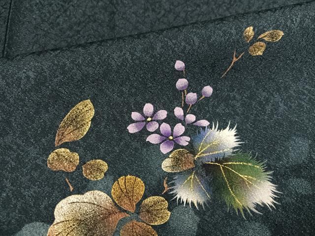 平和屋着物●和紙染染色作家・植村彩弘 訪問着 手描き 草花文 暈し染め 金彩 やまと誂製 正絹 逸品 未使用 AABK3212ph