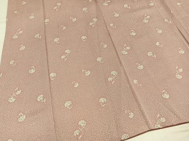 平和屋着物●上質な小紋 草花文 正絹 逸品 AABK3214ph