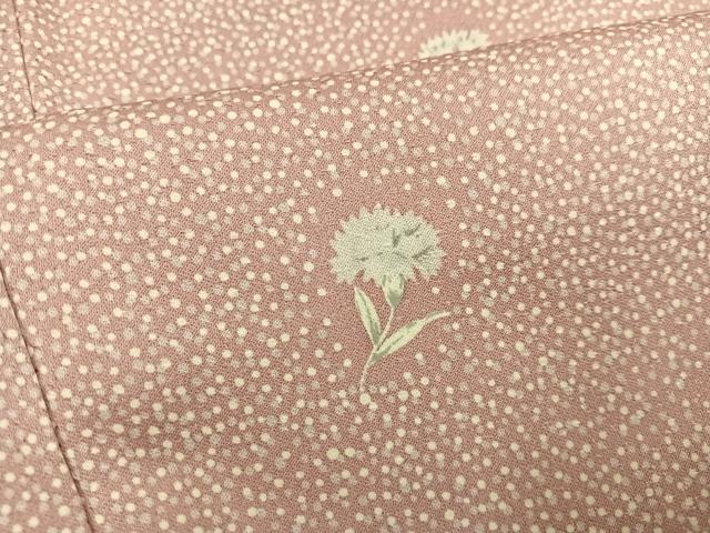 平和屋着物●上質な小紋 草花文 正絹 逸品 AABK3214ph
