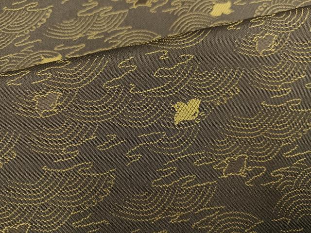 平和屋着物●黄金糸 お召 千鳥 正絹 逸品 未使用 AABK3228ph