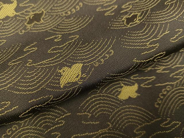 平和屋着物●黄金糸 お召 千鳥 正絹 逸品 未使用 AABK3228ph