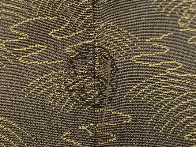 平和屋着物●黄金糸 お召 千鳥 正絹 逸品 未使用 AABK3228ph