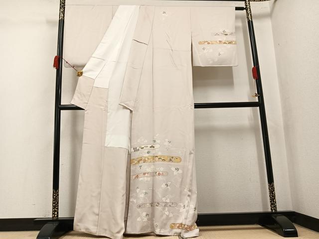 平和屋着物●訪問着 葡萄草花文 金彩 正絹 逸品 AABK3233ph