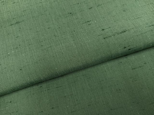 平和屋着物●上質な紬 色無地 老竹色 正絹 逸品 AABK3238ph