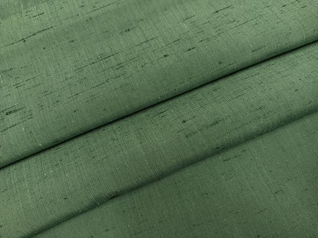 平和屋着物●上質な紬 色無地 老竹色 正絹 逸品 AABK3238ph