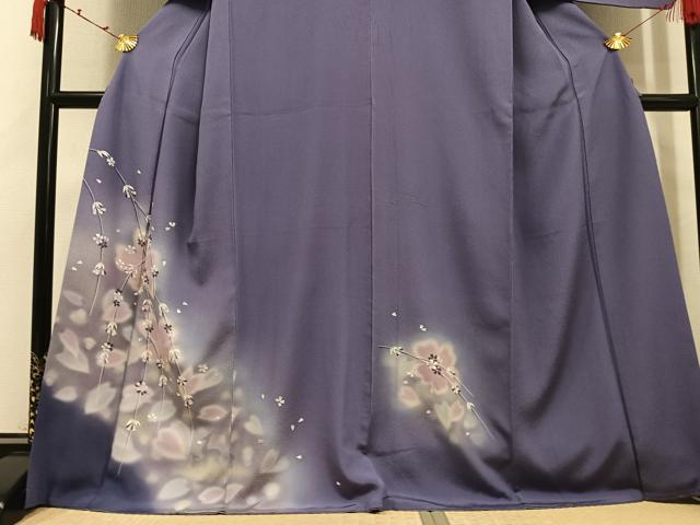 平和屋着物●訪問着 枝桜文 暈し染め やまと誂製 正絹 逸品 AABK3239ph