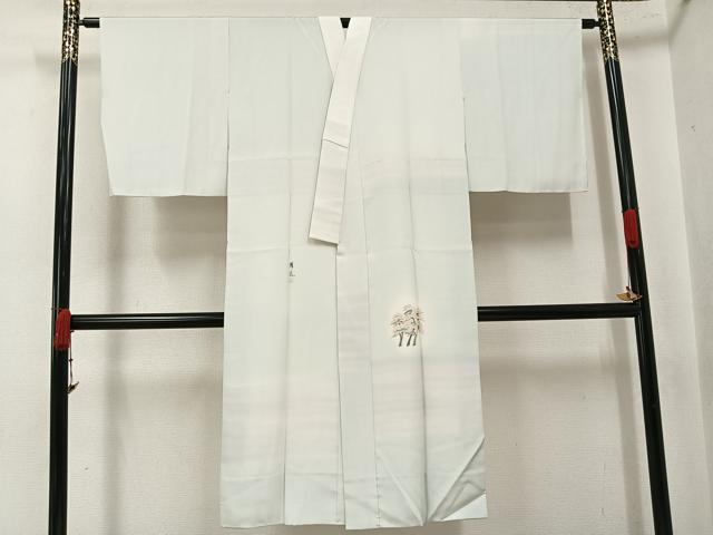 平和屋着物●日本画家 濡れ描き友禅作家 高橋峰陵 長襦袢 袷 作家物 松竹梅文 暈し染め 正絹 逸品 AABK3240ph