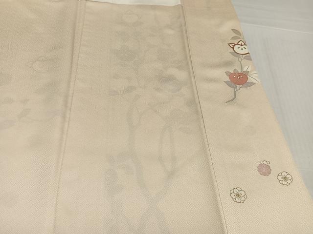 平和屋着物●訪問着 駒刺繍 梅橘文 金彩 正絹 逸品 AABK3241ph