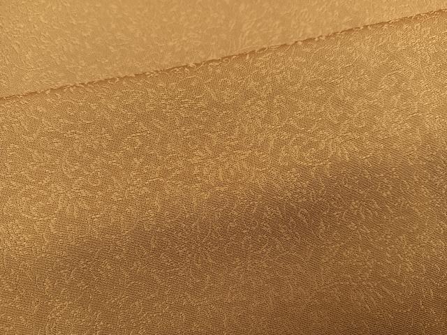 平和屋着物●京友禅作家 山科春宣 色無地 草花地紋 芝翫茶色 正絹 逸品 AABK3245ph